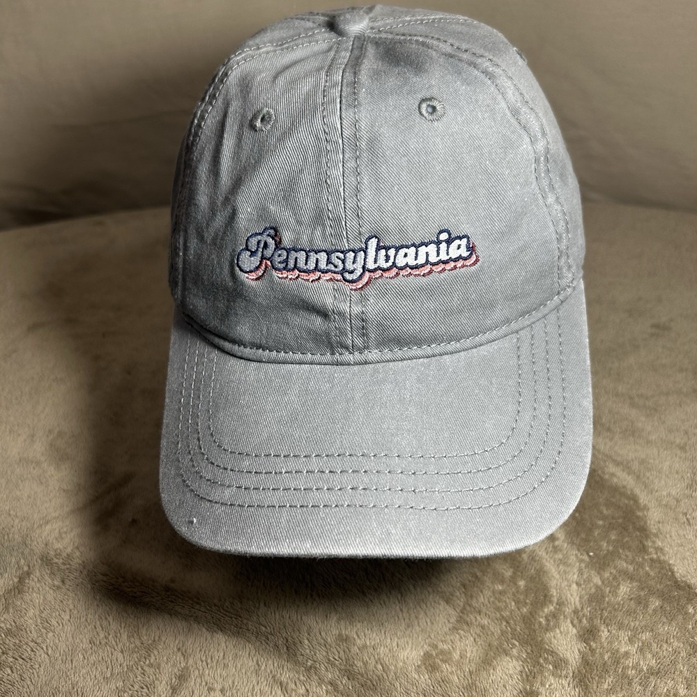 Pennsylvania Home Free Strapback Hat Gray Adjustable‎ Baseball Cap Heart Patch